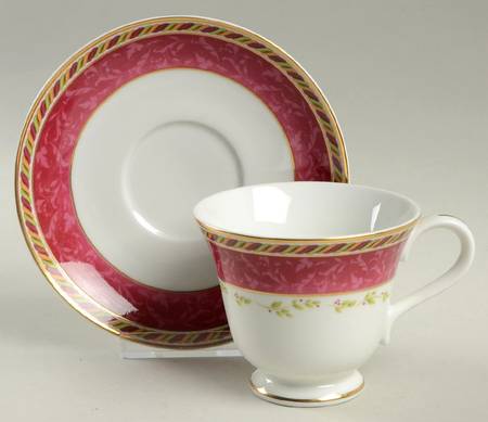 Seasons of Colour Red Footed Cup & Saucer Set