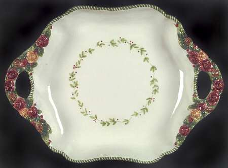 Seasons of Colour Red 17" Sculptured Square Serving Platter