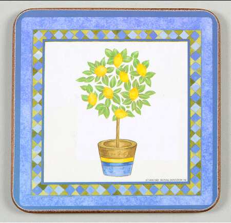 Carmina Accessories Cork Back Square Coaster