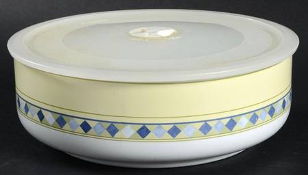 Carmina Accessories 7" Storage Bowl Ceramic with Plastic Lid