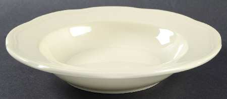 Baroque Cream Large Rim Soup Bowl