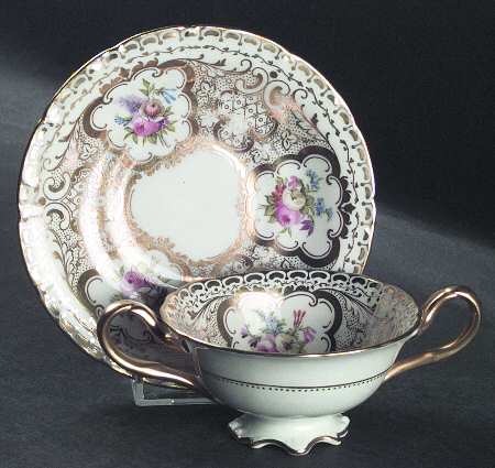 K7031 Footed Bouillon Cup & Saucer