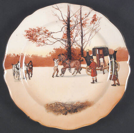 Coaching Days (Scalloped) Dinner Plate