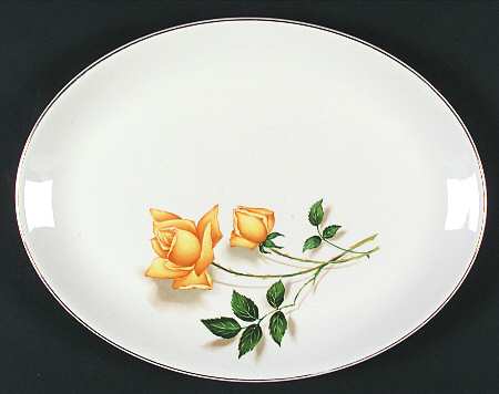 Radiant Rose 13" Oval Serving Platter