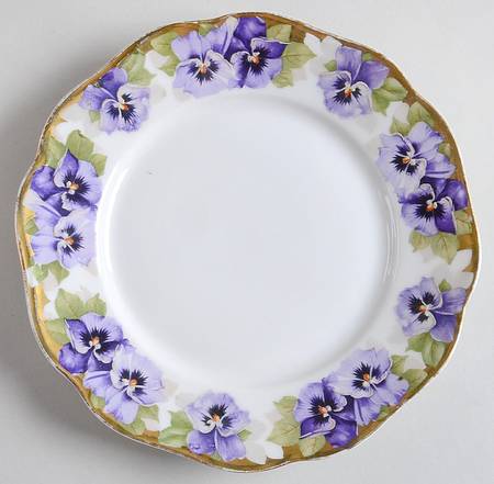 Chrysantheme (Purple Flowers) Bread & Butter Plate