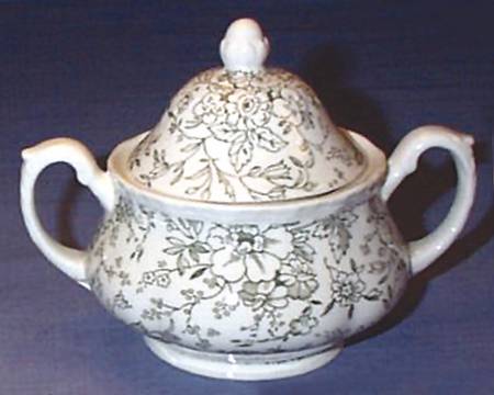 Rosemarie Green Sugar Bowl & Lid