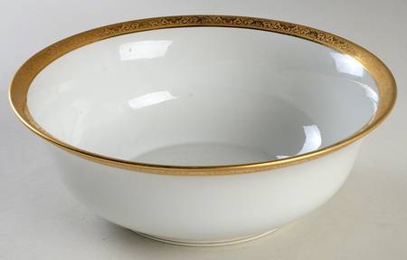 Ambassador Gold (White) 9" Salad Serving Bowl