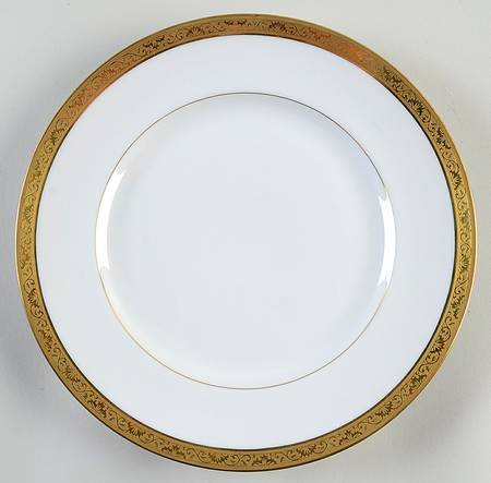 Ambassador Gold (White) Dinner Plate