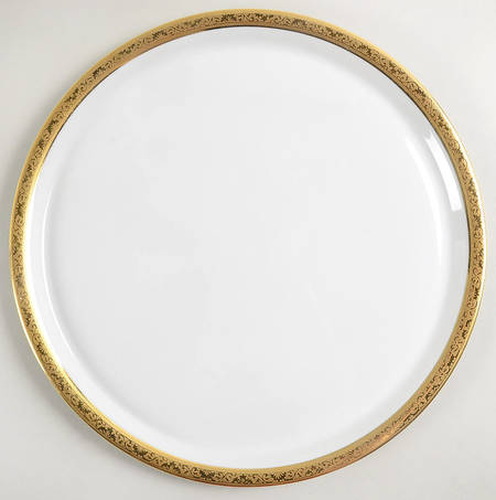 Ambassador Gold (White) 12" Chop Plate (Round Platter)