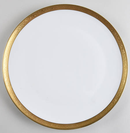 Ambassador Gold (White) Cake Plate