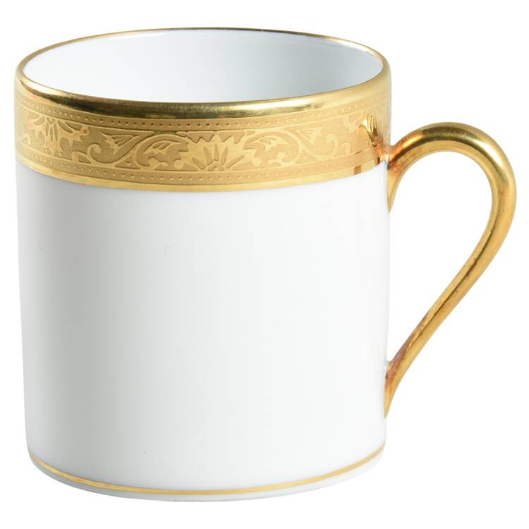 Ambassador Gold (White) Flat Demitasse Cup