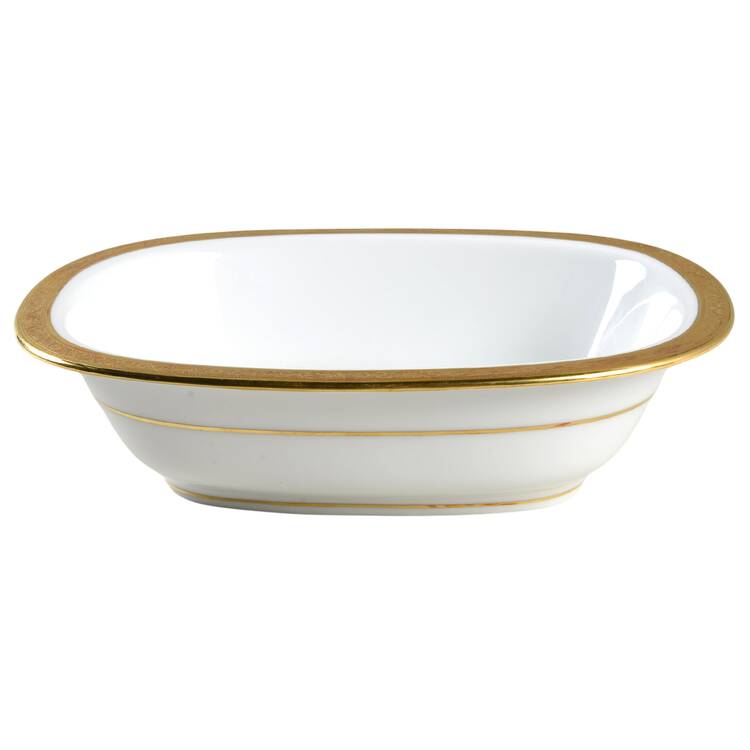Ambassador Gold (White) 9" Oval Vegetable Bowl