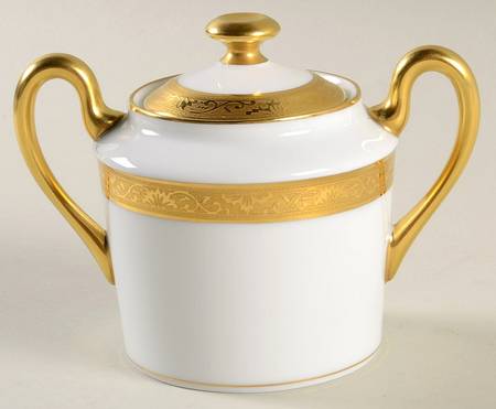 Ambassador Gold (White) Sugar Bowl & Lid