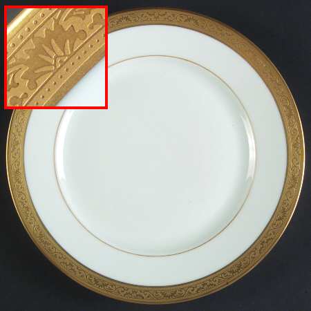 Ambassador Gold (White) Dessert Luncheon Plate