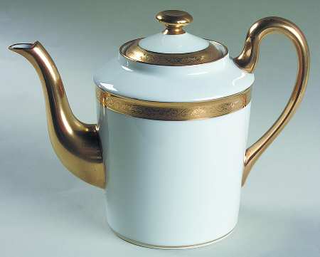 Ambassador Gold (White) Coffee Pot & Lid