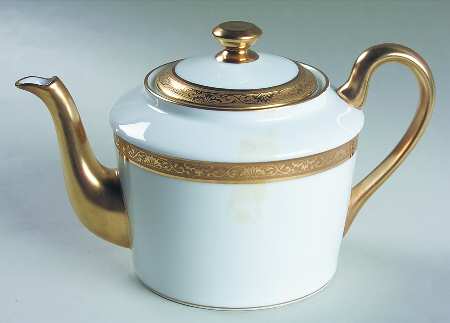 Ambassador Gold (White) Teapot & Lid