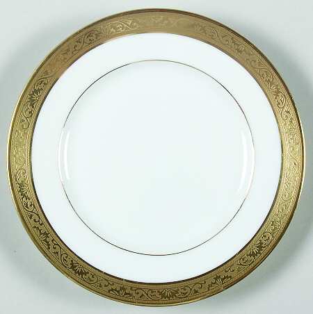 Ambassador Gold (White) Bread & Butter Plate