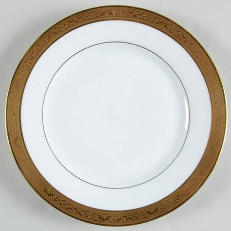Ambassador Gold (White) Salad Plate