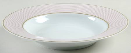 Crinoline Pink Large Rim Soup Bowl