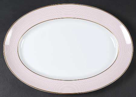 Crinoline Pink 14" Oval Serving Platter