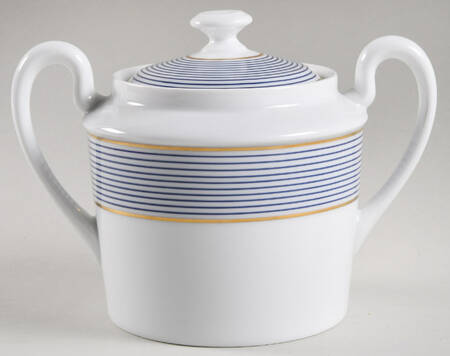 Crinoline Blue Oversize Sugar Bowl & Lid by Raynaud