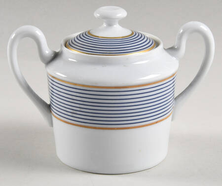 Crinoline Blue Sugar Bowl & Lid