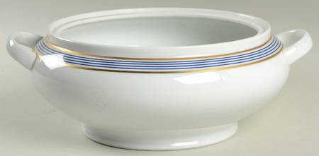 Crinoline Blue Round Vegetable No Lid