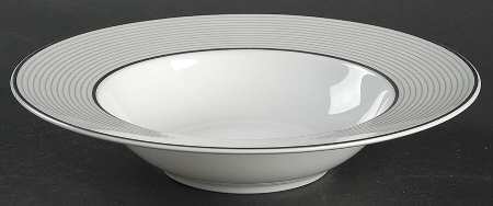 Crinoline Platinum Rim Soup Bowl