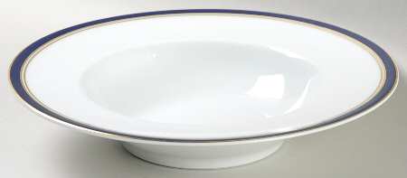 Diplomat Blue Rim Soup Bowl