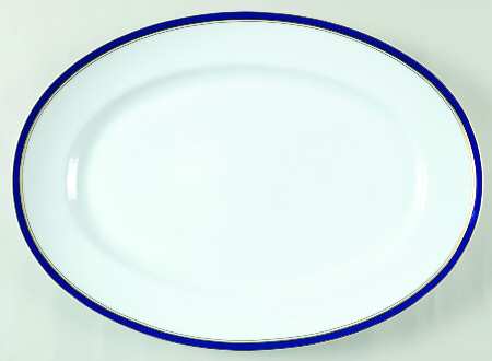 Diplomat Blue 16" Oval Serving Platter