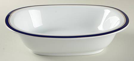 Diplomat Blue 9" Oval Vegetable Bowl