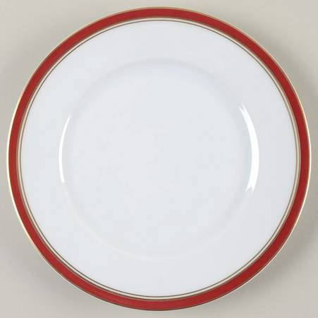 Diplomat Red Salad Plate