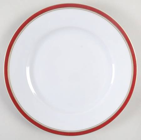 Diplomat Red Dessert Luncheon Plate