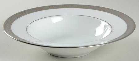 Ambassador Platinum (White) Rim Soup Bowl