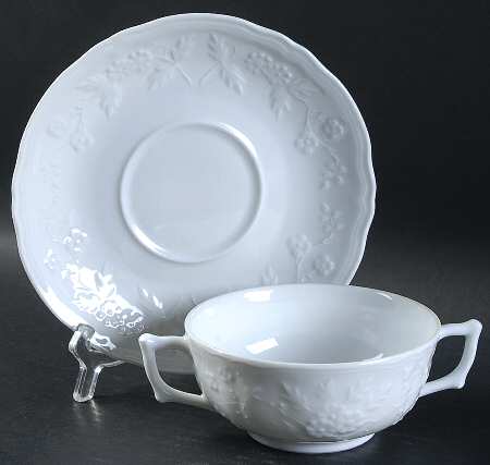 Hawthorne Flat Cream Soup Bowl & Saucer Set