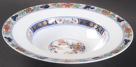 Koutani (White Background) Rim Soup Bowl