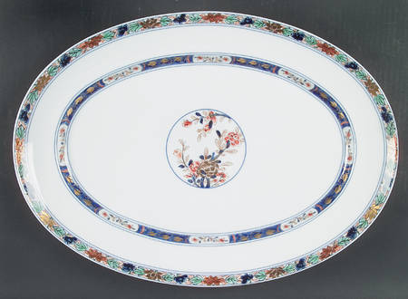 Koutani (White Background) 16" Oval Serving Platter by Raynaud