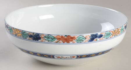Koutani (White Background) 9" Salad Serving Bowl