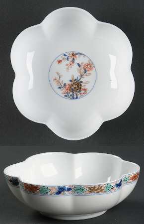 Koutani (White Background) Medium Melon Bowl