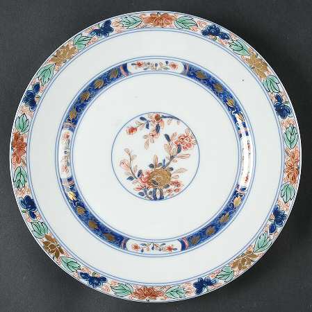 Koutani (White Background) Dessert Luncheon Plate