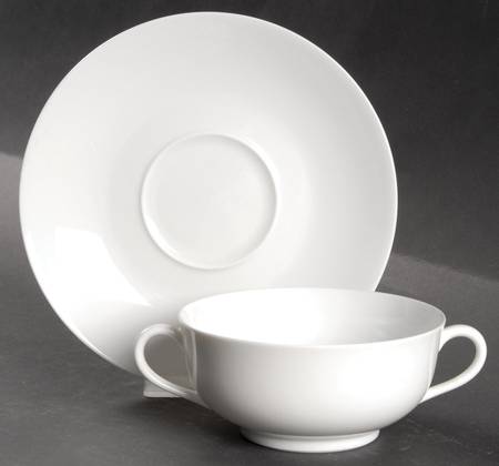Marly-Menton Flat Cream Soup Bowl & Saucer Set