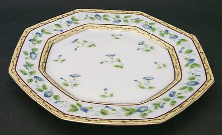 Morning Glory (Spray) Octagonal Luncheon Plate