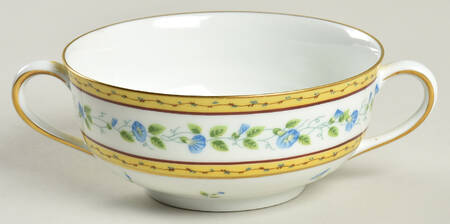Morning Glory (Spray) Flat Cream Soup Bowl