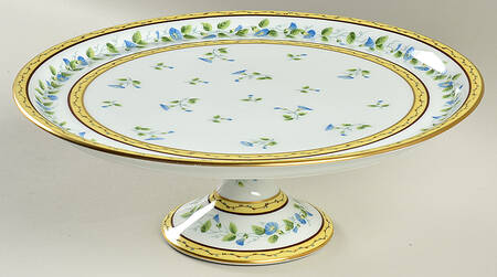 Morning Glory (Spray) 12" Diameter Pedestal Cake Stand