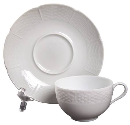 Osier Flat Cup & Saucer Set