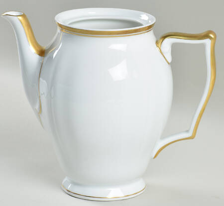 Polka White (Gold Trim) Coffee Pot No Lid