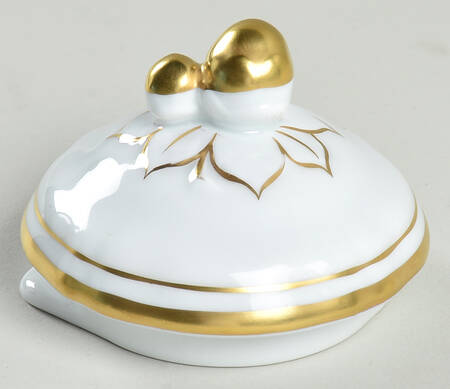 Polka White (Gold Trim) Lid for Coffee Pot