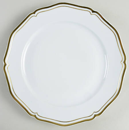 Polka White (Gold Trim) 11" Chop Plate (Round Platter)