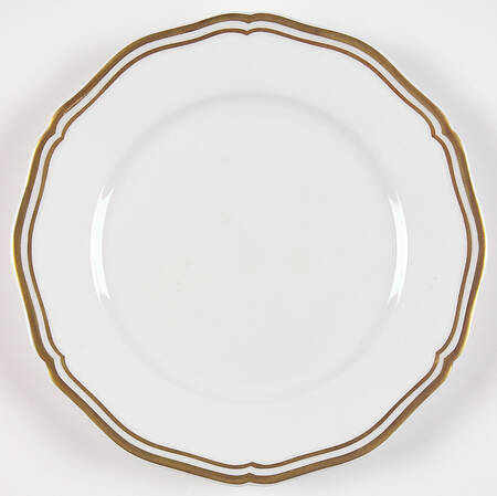 Polka White (Gold Trim) Salad Plate
