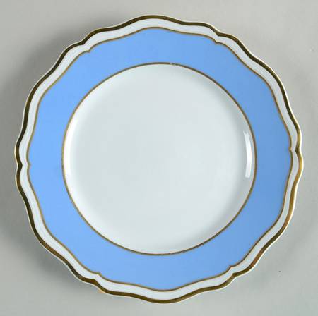 Polka Blue Dessert Luncheon Plate